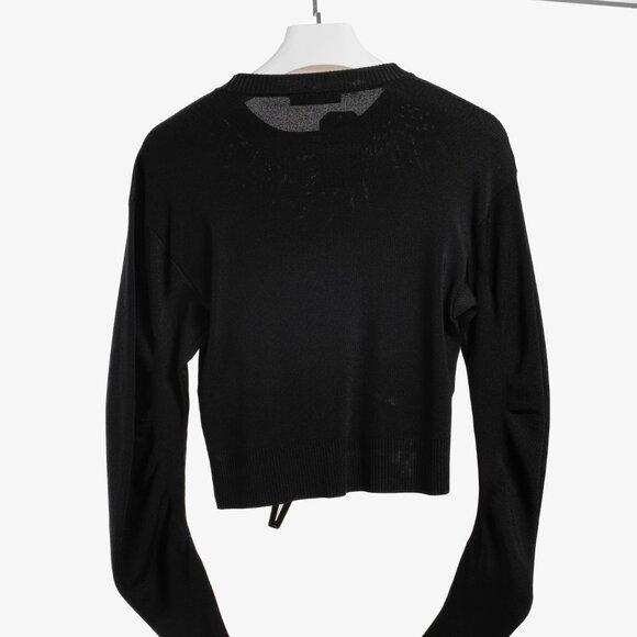 Versus Versace PF/18 Black V-Charm Embellished Sweater - Picture 3 of 14